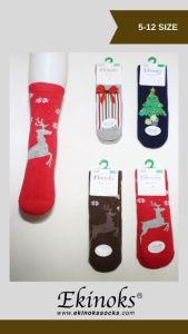 EKINOKS Шкарпетки махрові Різдво 9802