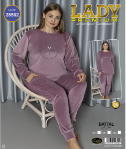 LADY LINGERIE Домашній комплект велюр 28502